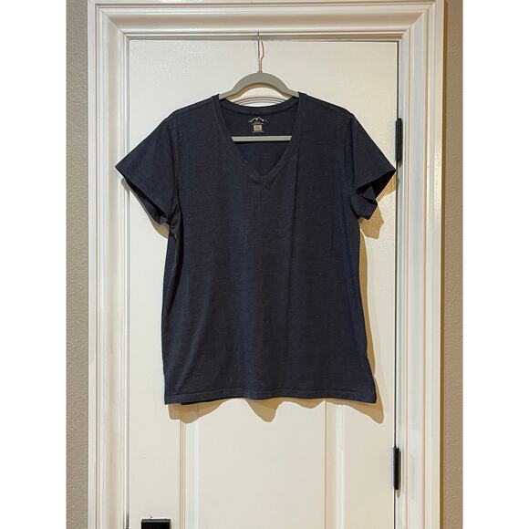 Woman’s Blue Mountain Gray Short Sleeve Shirt X Large - Picture 1 of 5